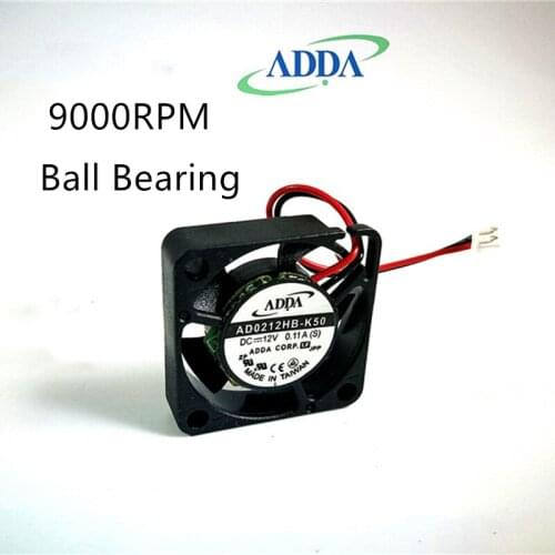 ADDA AD0212HB-K50 9000RMP 12V 0.11A 2506 2507 25X25X6.5MM Fan 2.5cm Mini fan Laptop Cooling fan with 2pin