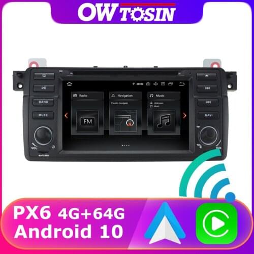 Android 10.0 7" PX6 4G+64G GPS Radio For BMW 3 Series E46 M3 E46 3er 318 320 325 Rover 75 MG ZT TDA7850 5*USB Carplay HDMI DAB