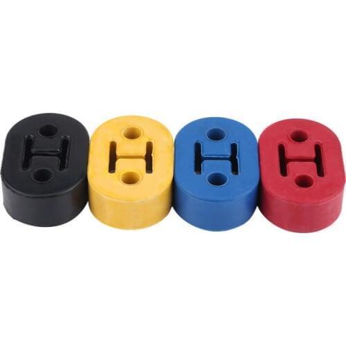 Car Exhaust Pipe 2-Holes Rubber Mount Brackets Hanger Grommet Insulator Universal Plastic Car Accessroies
