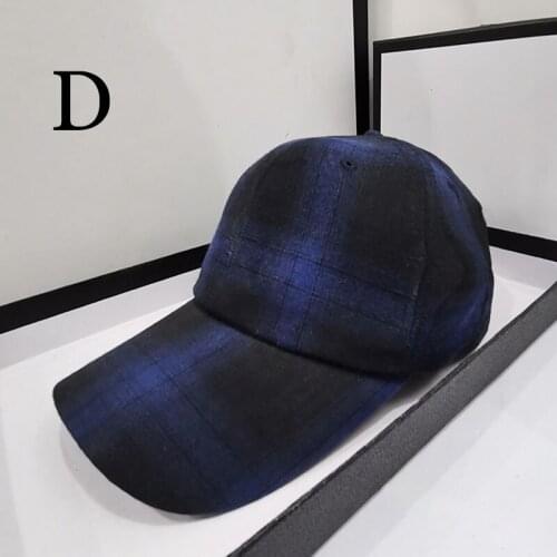 HT546 New Fashion Korean Mens Baseball Cap Plaid Hat For Men Women Bone Gorras Snapback Hats Casual Dad Caps Outdoor Sun Cap