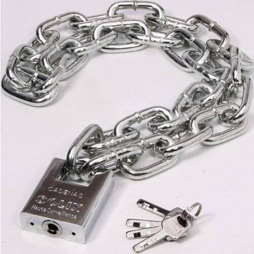 Bold extended chain lock household lock anti shearing anti theft car lock electric bicycle lock iron chain lock