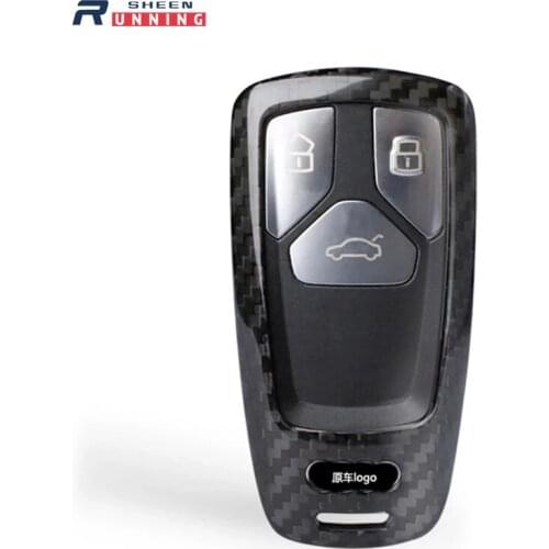 2018 High Qualty 3K 240G top Quality all Real Carbon Fiber Car Key Case Cover Frame For Audi A4 A4L A5 TT S5 Q7 Key Case