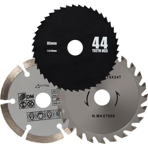 3Pcs 5.5cm Mini Circular Saw Blade Round Grinding Discs Woodworking DIY Tool