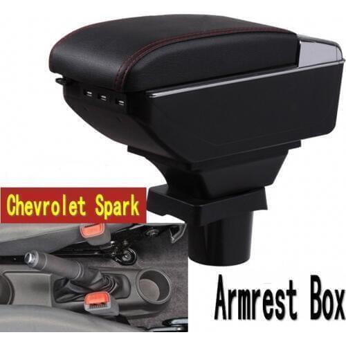 For Chevrolet Spark III armrest box central Store content Aveo T200 armrest box with cup holder ashtray Generic model