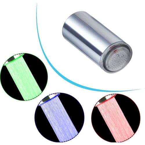 E-pak Temperature D002/1 Cheaper No battery Automatic Sensor 3 Color Glow Shower LED Light Water Faucet Tap