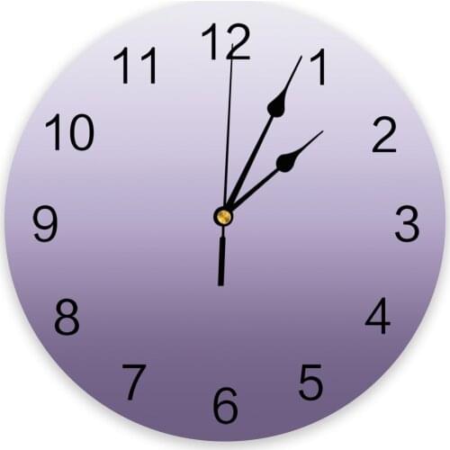 Purple Gradient Round Wall Clock Modern Design Home Living Room Decoration Childrens Room Kitchen Table Clock