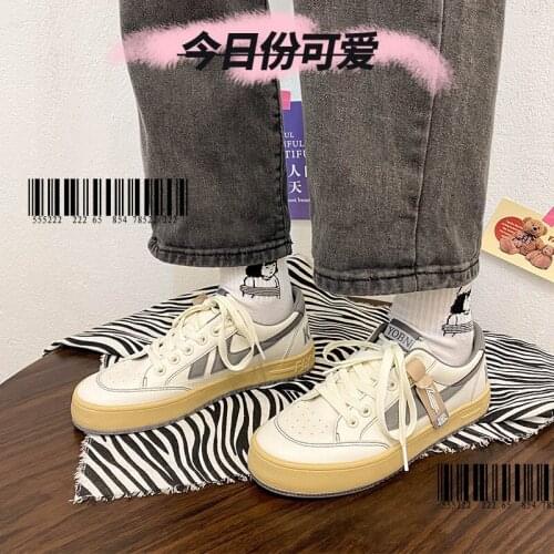Small White Shoe Female Spring and Autumn New Style Day Department Student Canvas Shoe Ulzzang Retro Port Flavour Shoe
