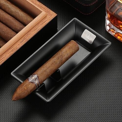 GALINER Metal Cigar Ashtray Portable 1 Tube Smoking Ashtrays Home Travel Office Ash Tray For Cigar