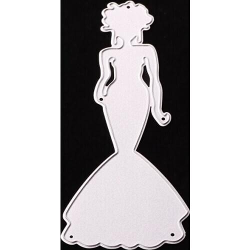 Metal lady paper die cutting dies for Scrapbooking/DIY Easter wedding Halloween Easter card