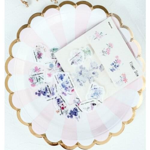 40pcs/lot Kawaii Stickers Flowers Plant Animal Series Adhesive Decorative Paper DIY Handmade Diary Ablum Scrapbooking Stickers