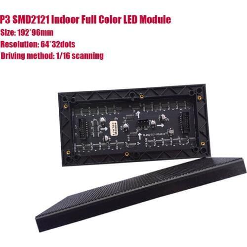 P3 RGB panel HD screen 64x32 dot matrix indoor SMD led module 192x96mm LED display wall P4 P5 P6 P8 P10