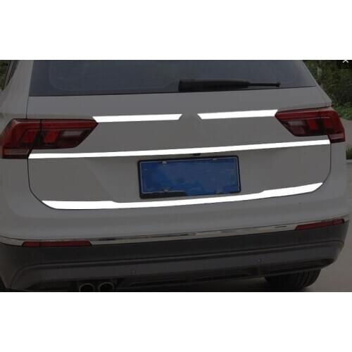 Fit For Tiguan MK2 2017 2018 Chrome Rear Trunk Tailgate Door Handle Cover Tail Gate Light Lamp Trim Bezel Molding Garnish Styli
