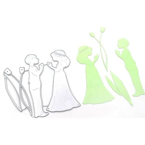 Julyarts Human Figure Valentines Cutting Dies New Molds for DIY Album Paper Card Decorative Craft