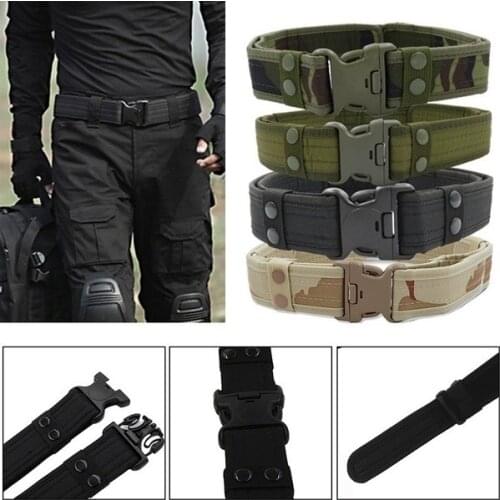 4 Color 130cm 2021 New Army Style Combat Belts Quick Release Tactical Belt Fashion Men Canvas Waistband Outdoor Waist Trainer