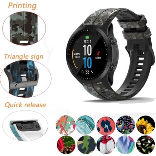 Smart Watch Band Straps For Garmin Fenix 6 6X Pro 5X 5Plus 3HR 935 Watchband Quick Release Camouflage Printing Silicone Bracelet