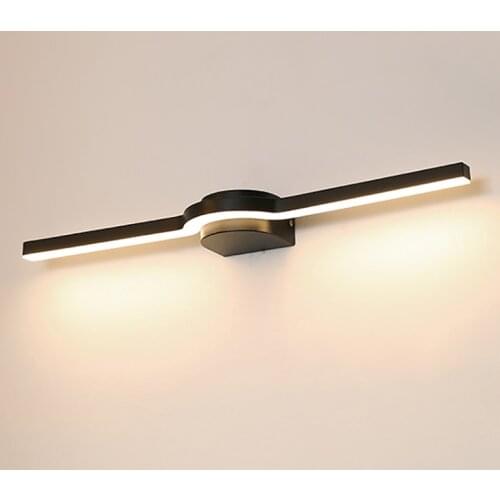 Bathroom Mirror Light LED Wall Lamp 9W 13W 17W Black White Led Wall Light Waterproof Light Fixtures for Bedroom Washroom Toilet