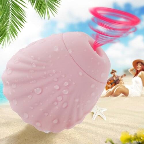 Shell Shape Vagina Sucking Vibrator Intimate Good Nipple Sucker Oral Licking Clitoris Stimulation Powerful Sex Toys for Women