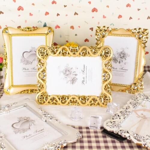 Vintage Luxury Baroque Style Gold Silver Decoration Picture Desktop Frame Photo Frame Gift for Friend Family LX4650