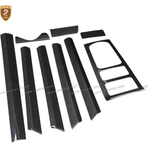 Carbon Fiber Interior Trims Dashboard Control Door Panel Cover For Porsche Cayenne 2011-2017 Car Styling
