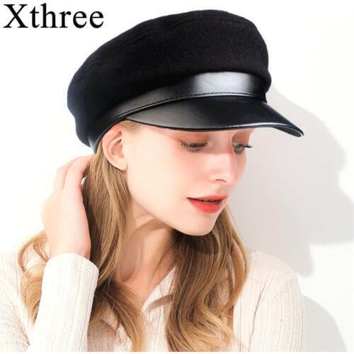 Xthree Women's Leather Hats