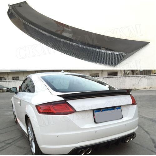 BT Style Carbon Fiber Rear Spoiler For Audi TT TTS TTRS 2014 2015 2016 2017 FRP Rear Trunk Wings