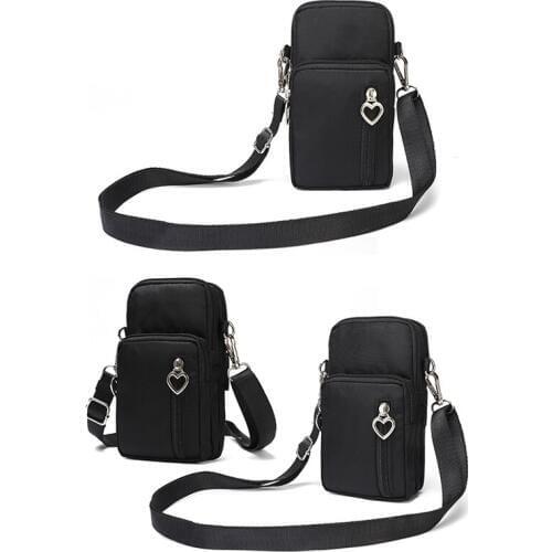 Women Girl Coin Purse Card Holder Mini Cross-Body Cell Phone Shoulder Strap Wallet Clutch Zip Small Change Coin Key Bag New