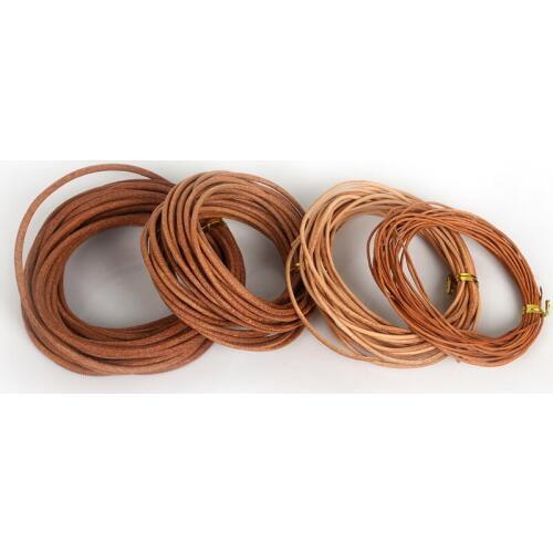 1/1.5/2/3MM (Length:5Meter) AAA+ Round Primary 100% Real Leather Ropes Cord Wire Strings Jewelry Accessories Findings
