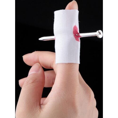 Halloween Funny Props Finger Wear Nail Telling Stories Halloween Action Figure Toy Fake Blood Novelty 1PC