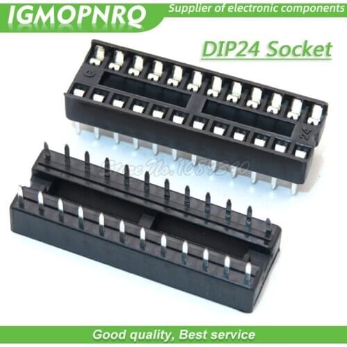 10pcs 24 Pin 2.54mm DIP SIP IC Sockets Adaptor Solder Type Narrow New Original Free Shipping