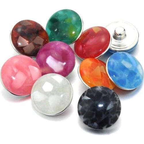 10pcs/lot DIY Random Round 18MM Snap Buttons With Zinc Alloy Botton for Snaps Bracelets fit Boom Life Snaps Jewelry 050710