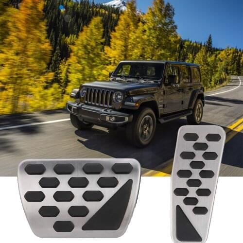 2 pcs Applicable 2018 for Wrangler Auto Brake Throttle Original Models Without Punch Accelerator and Brake Metal Pedals