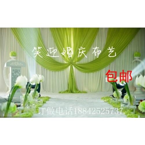 3x6m Luxury Wedding Backdrop with Beatiful Swag Wedding drape and curtain wedding decoration