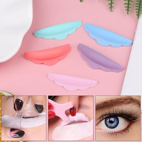 5Pairs Silicone Eyelash Perm Pad Colorful Recycling Lashes Rods Shield Lifting 3D Eyelash Curler Accessories Applicator Tools