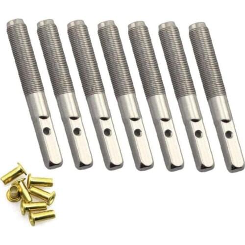 7 Pcs Lyre Harp Tuning Pin Nails with 7 Pcs Rivets Set for Lyre Harp Small Harp Musical Stringed Instrument