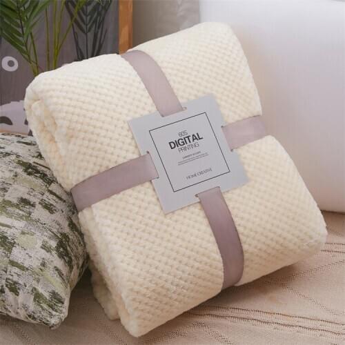 70*100cm Mini Soft Fleece Flannel Blanket Plush Solid Color Bed Covers for Sofa Bed Plaid Throw Blankets Bedspread