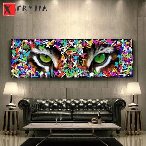 Diamond Painting Modern graffiti art, animal eyes 5d Cross Stitch Diamond Embroidery Mosaic Gift Home Decor Needlework Picture