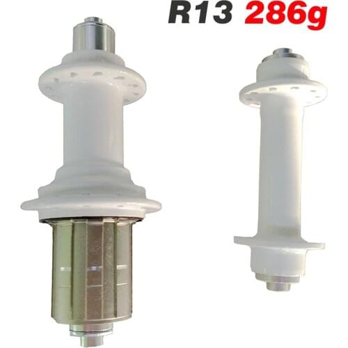 Aluminium White POWERWAY R13 NBK bearing hub for Carbon Road bike cycling superlight for J-bend/hook road bike wheel freehub