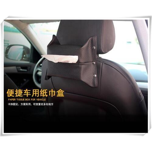 Car Styling Creative Leather Tissue Box For Toyota Mark 2 Mark X Matrix Platz Premio Prime C Prius Verso-S Ractis Accessories