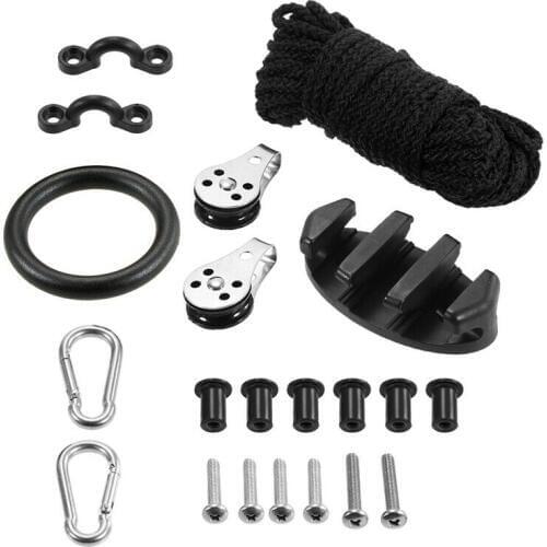 Kayak Canoe Anchor Trolley Kit Padd Eyes Wellnuts Screws Kayak Accessories Zig Zag Cleat Rigging Ring Pulleys DIY Boat