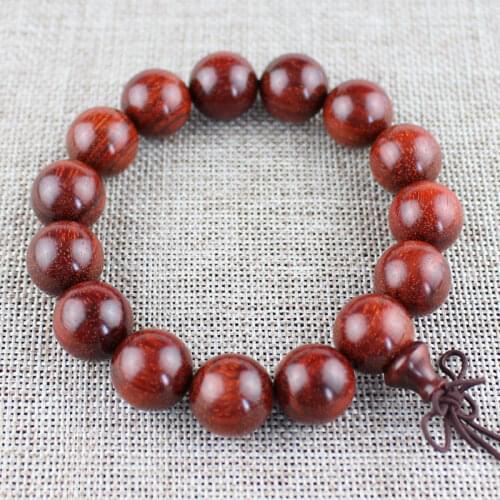 Small Leaf Red Sandalwood Bracelet 1.5 Solid Wood Beads Men and Women Jewelry