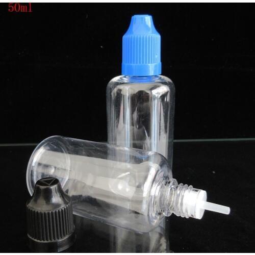 20pcs 50MLDropper Bottle,PET Plastic Clear Bottle with Long Thin Tip,Refillable Bottle for E liquid,Eye Drops,Empty E Smoking