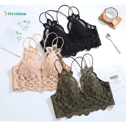 New Rimless Bra Breathable Seamless Underwear Pattern Embroidery Texture Cup Face Comfortable Lace Bra
