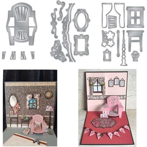 House Interior Fittings Metal Cutting Dies Stencil For DIY Scrapbooking Decorative Embossing Paper Craft Die Cutting Template