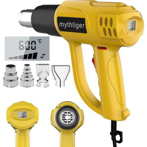 EU PLUG Digital LCD Electric Hot Air Gun 2000W stepless Adjustable Temperature-controlled Thermal blower heat gun