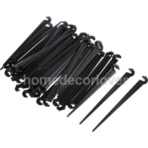 100Pcs 11mm Hook Fixed Stems Support Holder for 4/7mm Drip Irrigation Water Hose