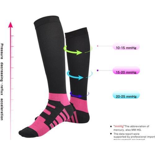 Unisex Compression Sock Football Socks Anti Fatigue Pain Relief Varicose Vein Circulation Sock For Men Travel Socks sports Socks