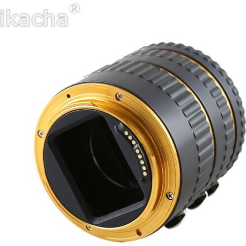 Lens Adapter Mount Auto Focus AF Macro Extension Tube Ring for Canon EF-S Lens T5i T4i T3i T2i 100D 60D 70D 550D 600D 6D 7D Gold