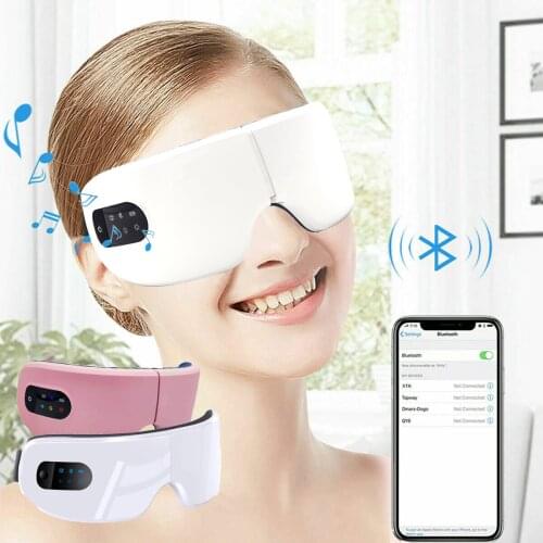Eye Massager 4D Smart Airbag Vibration Eye Care Instrument Hot Compress Bluetooth Music Eye Massage Glasses USB Recharge Fold