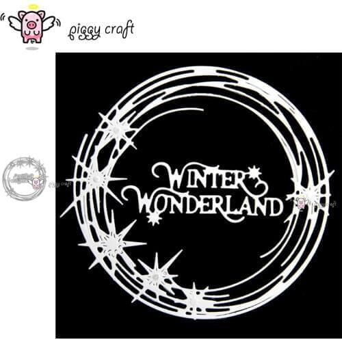 Piggy Craft metal cutting dies cut die mold Star letter ring Scrapbook paper craft knife mould blade punch stencils dies
