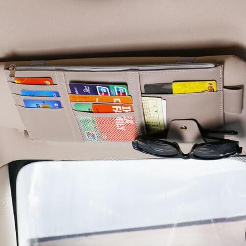 Car Sun Visor Holder Multifunction Organizer Pouch for Hyundai IX35 IX45 Sonata Verna Solaris Elantra Tucson Mistra IX25 I30